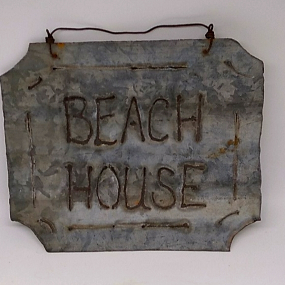 Handmade Beach House sign wall hanging